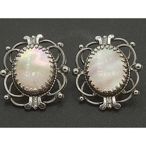 Vintage Whiting Davis Mop Clip Back Earrings